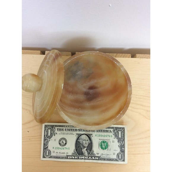 Soapstone Pedestal Bowl with Lid - Picture 3 of 8